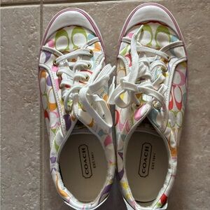 Coach White Sneakers Fashionable Low-Top